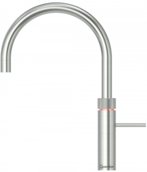 Quooker Küchenarmatur Fusion Round mit PRO3 Voll-Edelstahl FNRSST mit  PRO3